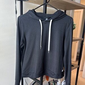 Vuori Dark Gray Hoodie with White Strings